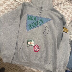 Art Class Gray New Jersey Graphic Hoodie
